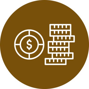 İş ve finans simgesinin vektör illüstrasyonu