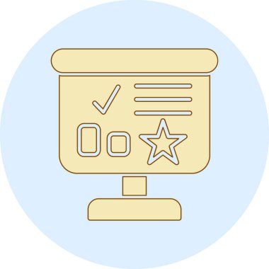 Yıldız simgesinin vektör illüstrasyonu