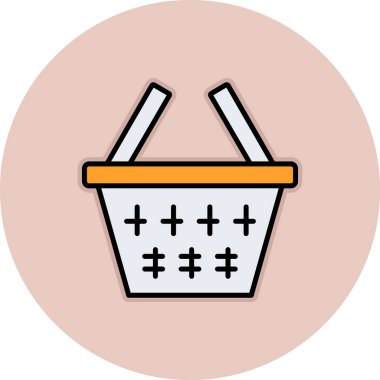 Alışveriş sepeti. Basit resimleme