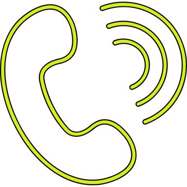 Bir insan kulak simgesinin vektör çizimi