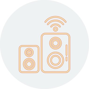 Radyo. Web simgesi basit illüstrasyon