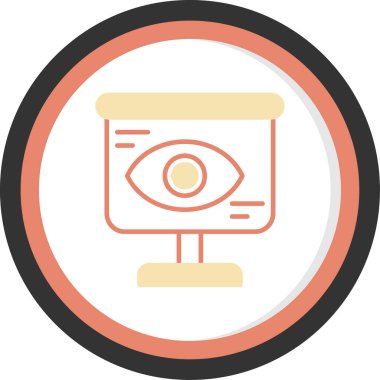 Göz. Web simgesi basit illüstrasyon