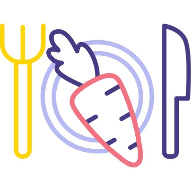 Yemek simgesinin vektör illüstrasyonu