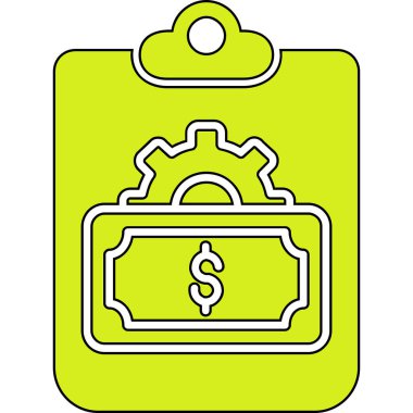 Para çantası simgesi, taslak biçimi