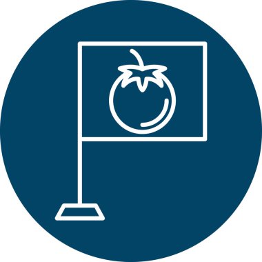 elma ikonu vektör illüstrasyonu