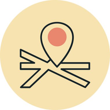 Vektör konumu simge illüstrasyonu