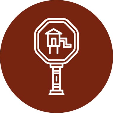 Bir ev simgesinin vektör illüstrasyonu