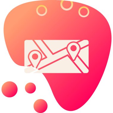 Kırmızı iğne simgesinin vektör illüstrasyonu