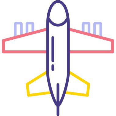 Uçak. Web simgesi basit illüstrasyon