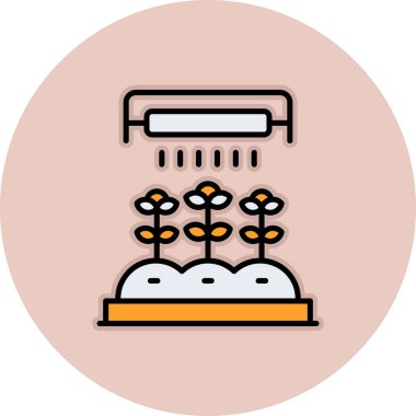 Bir çiçek simgesinin vektör illüstrasyonu