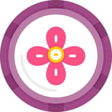 Çiçek ikonu doldurulmuş - özet biçiminde