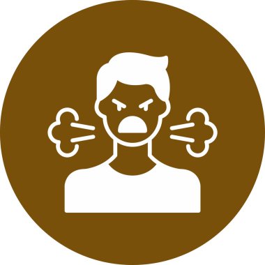 Kızgın adam. vektör simgesi