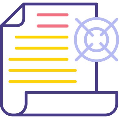 Belge simgesinin vektör illüstrasyonu