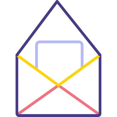 Zarf. Web simgesi basit illüstrasyon