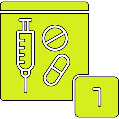 Tıbbi bir simgenin vektör illüstrasyonu