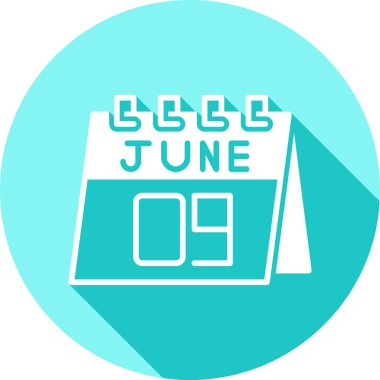 Bir takvim simgesinin vektör illüstrasyonu