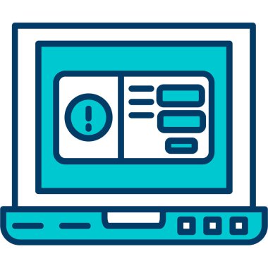 Renkli simgeyle web sayfası