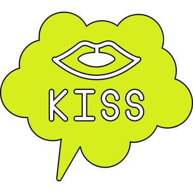 Kiss Word vektör resimlemesi