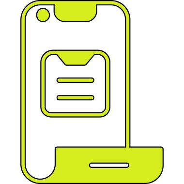 Akıllı telefon simgesinin vektör illüstrasyonu