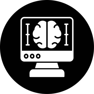 Beyin. Web simgesi basit tasarım