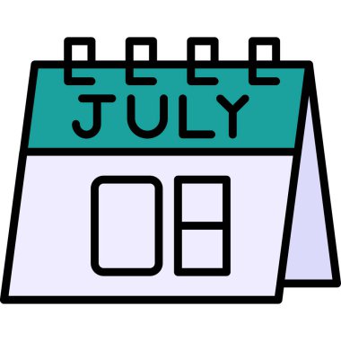 Takvim. Web simgesi vektör illüstrasyonu