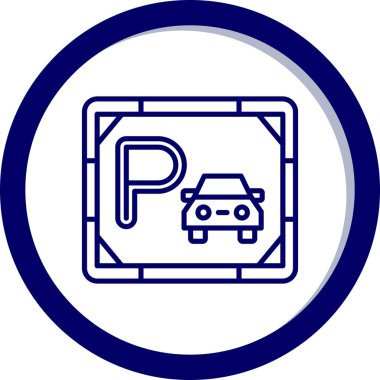 vektör illüstrasyon işareti simgesi park yeri