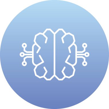 Beyin. Web simgesi basit tasarım