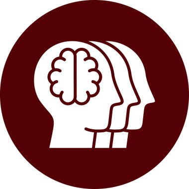 İnsan beyni ikon vektör illüstrasyonu