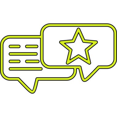 Yıldız vektör illüstrasyonlu çizgi roman sohbet balonu