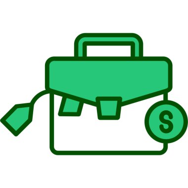 evrak çantası simgesi, vektör illüstrasyonu