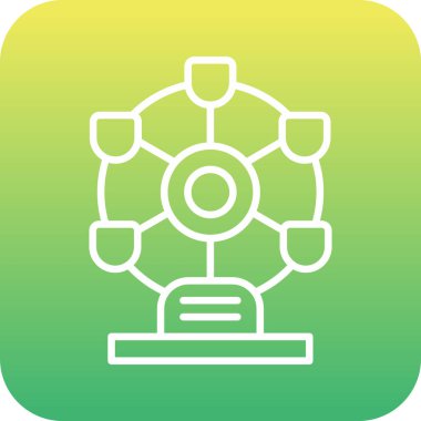 güzel Çin fener hattı vektör simgesi