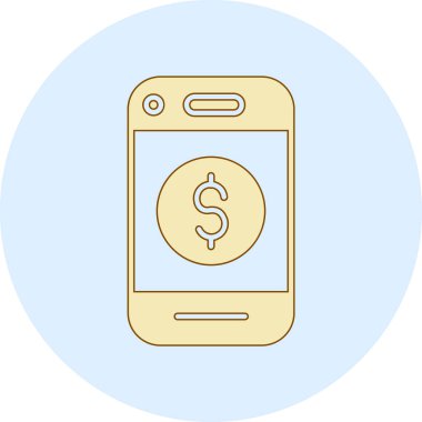 para simge vektör çizim tasarım ile Smartphone