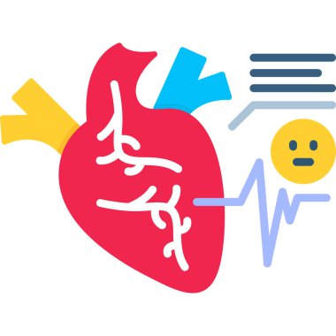 Kalp. Web simgesi basit illüstrasyon
