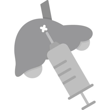 Karaciğer simgesi, basit vektör illüstrasyonu