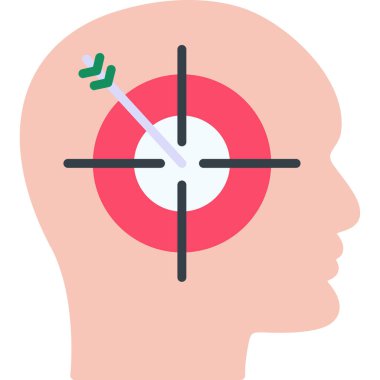 baş beyin simgesi, vektör illüstrasyon tasarımı