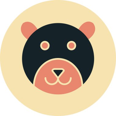 Ayı simgesi vektör illüstrasyonu