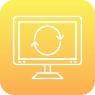 Güzel Laptop vektör satırı simgesi