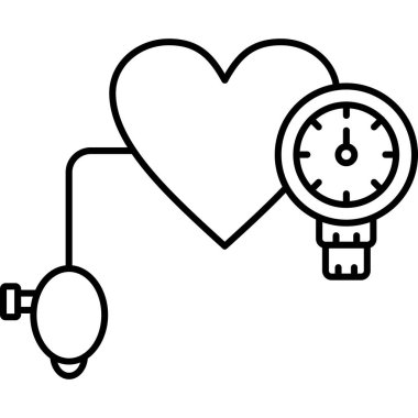 Kalp ve kronometre vektör tasarımlı kronometre