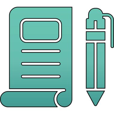 Kalem. Web simgesi basit illüstrasyon