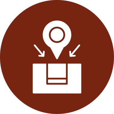 Moda biçimi izole edilmiş arkaplanda harita pin simgesi