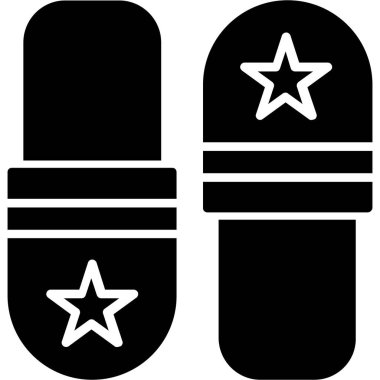 askeri bot vektör simgesi