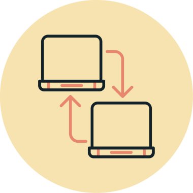 Web simgesi, bilgisayarın vektör illüstrasyonu