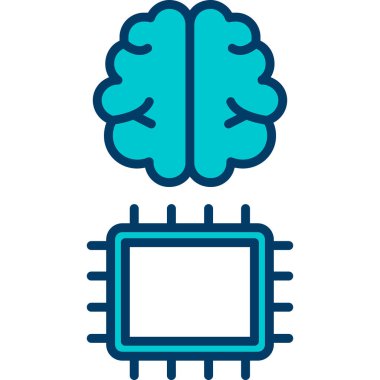 Devre kartı vektör illüstrasyon tasarımlı beyin
