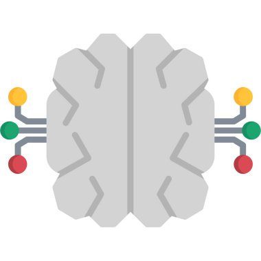 Renkli çizgili beyin simgesi