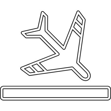 uçak yolculuğu simgesi