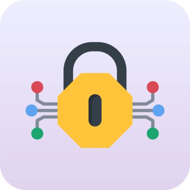 Kilit. Web simgesi basit illüstrasyon