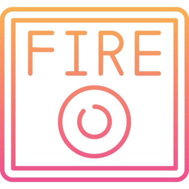 Ateş ikonu. vektör illüstrasyonu