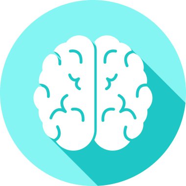 Beyin. Web simgesi basit illüstrasyon