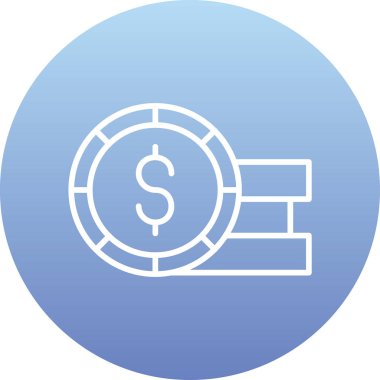 Para simgesinin vektör illüstrasyonu