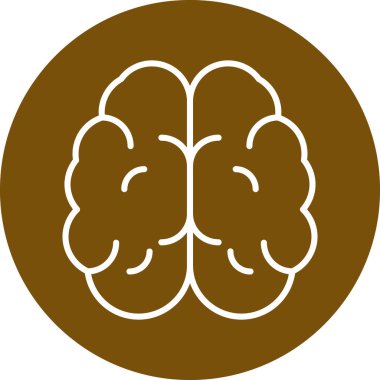 beyin ikonu vektör illüstrasyonu
